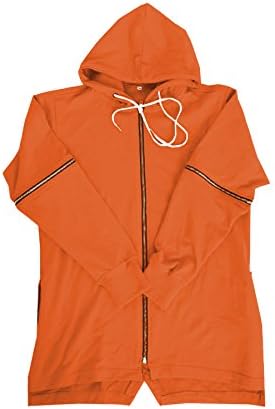 Reves Paris Ohayo Convertible Hoody In Orange Size 2Xl