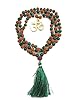 Rudraksha Yoga Prayer Mala Beads Om Japamala Green Jade