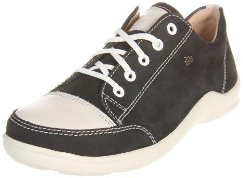 Finn Comfort Women's Soho Lace-up Sneaker,Black/Jasmine Buggy/Okapi,39 EU (US Women's 8 M)