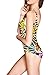 CHICOCO Womens Realistic Digital Printed One Piece Monokini Swimsuit Swimwear