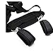 HFLING Fetish Bed Bondage Restraint Adjustable Hand & Ankle Cuffs Strap Kits With Soft Pillow For Female Male and Couple Black