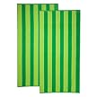 Beach Basics Stripe Towel 2-pk. - Green