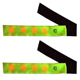 Time To Run High Visibility Armband With LED Pack Of Two