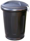 from Fiskars UK Limited Sankey 80-Litre Clip Bin Dustbin (Black) Model 1072