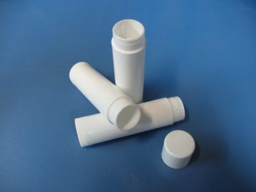25 Lip Balm Tubes with Caps (White) NEW