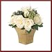 ROSES BERRIES FAKE FAUX FLORAL BOUQUET PAPER FLOWER POT