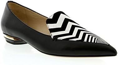 Nicholas Kirkwood Black-White Pointed Toe Skimmer