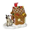 Akita Gingerbread House Ornament - Gray