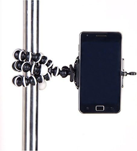 Black &amp; White Octopus Style Portable and adjustable Tripod Stand with Mount / Holder for iPhone 6,6s, 5s, 5c, 5,4s, 4, Tripod Holder for Mobile Phone