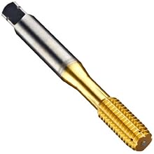 Dormer MTT-X E099 Powdered Metal Thread Forming Tap, Coolant-Through, TiN Coated, Round Shank With Square End, Modified Bottoming Chamfer