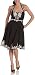 French Connection Women's Twist And Swirl Halter Dress,Black/Great White,4