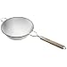 Adcraft DBTN-10 10" Double Mesh Tinned Steel Strainer with Light Color Hardwood Handle