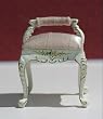 Dollhouse Miniature Handpainted Vanity Seat