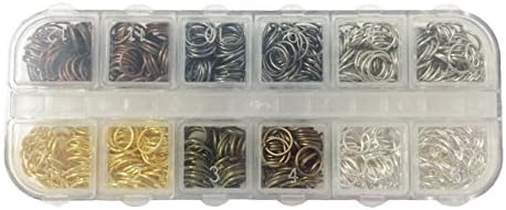 4mm 6mm 8mm Open Jump Rings Box Antiqued Bronze, Gunmental, Platinum, Gold, Antiqued Copper, and Silver Plated (8mm)