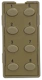 Simply Automated ZS28O-I Custom Series Oval 8-Button Faceplate, Ivory