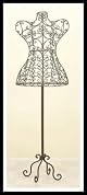 Tall 60inch vintage style iron metal dress form mannequin