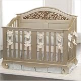 Chelsea Lifetime Convertible Crib Nursery Set in Antique Silver