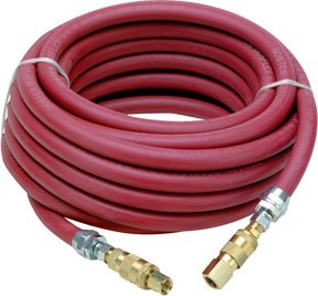 25' 3/8 w/ 1/4 F.P.T. Connectors Air Hose SHA7210 Category: Shop Air Supplies