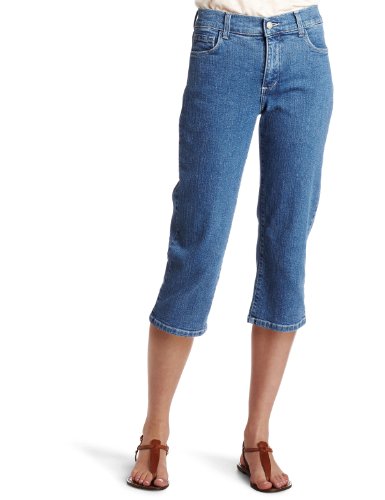 Not Your Daughter's Jeans women's Ariel Capri With Embroided Back Pocket, Blue/Black, 10