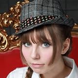 中折れハット　ツイード地ファンタジックドットリボン 010 ゴスロリ ロリータ パンク コスプレ コスチューム メイド