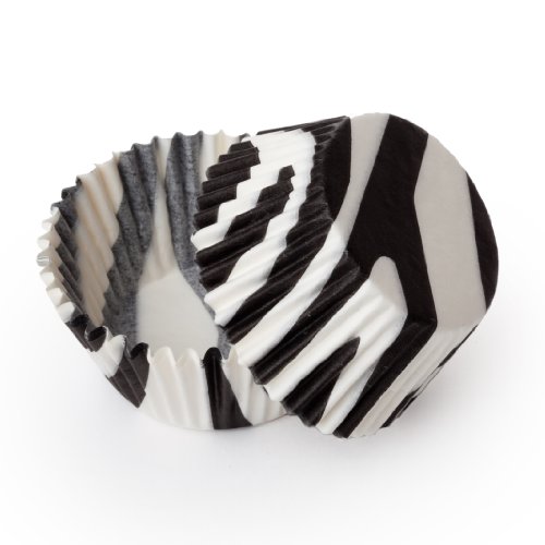 Dress My Cupcake Standard Black Zebra Cupcake Liners BULK - 500 Liners - Cupcake Liners, Baking Cups, Muffin Papers