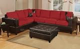 San Diego Red Sectional Sofa by True Contemporary
