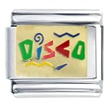 Colorful Disco Musical Italian Charms Bracelet Link