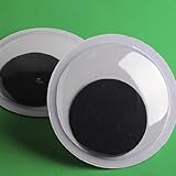 Package of 6 Extra Large Wiggly Eyes for Costumes, Crafts, Eye Bombs and Other Places You Need Really Big Eyes