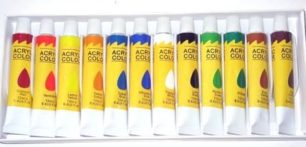 Childrens Toyshop  Heimwerken : 12 Tuben Acrylfarbe Acrylfarben Farbe malen Kunst