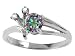 0.69 cts Genuine Mystic Rainbow Topaz and Diamond Ring - 14kt White or Yellow Gold