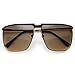 zeroUV - Modern Fashion Square Flat Top Metal Aviator Sunglasses