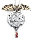 Lamia Gothic Forbidden Vampire Bat Pentacle Pendant Necklace