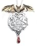 Lamia Gothic Forbidden Vampire Bat Pentacle Pendant Necklace