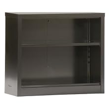 Sandusky Lee BQ10351330-09 Black Steel Powder Coated Snapit Bookcase with Adjustable Shelve, 30" Height x 34-1/2" Width x 13" Depth, 2 Shelves