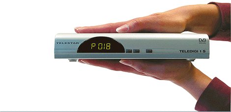 Telestar Teledigi 1 S Digitaler Satelliten-Receiver FTA silber