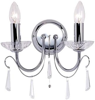 Elegant Crystal Wall Light with 2 Lights