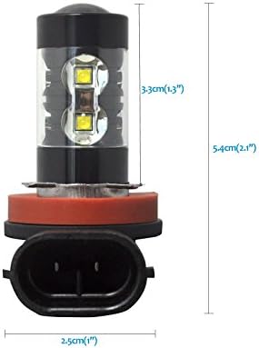 Amak® 2pcs 2000LM EST CREE XB-D LED Fog Lights Super White Driving Bulbs 12~24V (H11 H8, 60W)