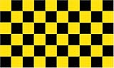 Outdoor Living : Black and Yellow Checkered Flag - 3 foot by 5 foot Polyester (NEW)