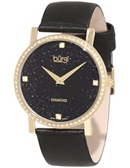 Burgi Womens BUR061YGB Swiss Quartz Diamond Strap Watch