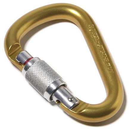 Petzl Attache Locking Carabiner Screw-Lock/Gold/Polished, One Size
