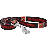 NHL Chicago Blackhawks 6' Black Dog Leash (Large)