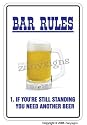 BAR RULES ~Novelty Sign~ beer signs funny drunk gift