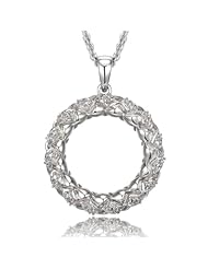 Sterling Silver and Diamond Accent Wreath Necklace