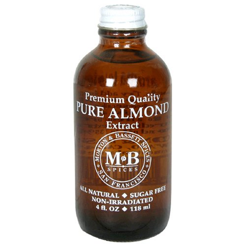 Morton & Bassett Pure Almond Extract, 4-Ounce Jars (Pack of 3) by Morton & Bassett