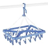 Whitmor 6171-844 Clip and Drip Hanger with 26 Clips