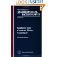 Surfaces With Constant Mean Curvature (Translations of Mathematical Monographs)