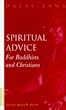 Spiritual Advice for Buddhists and Christians