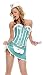 3Pc Vinyl Nurse Scrubs Includes Headpiece Zipper Front Bustier