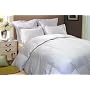 Royal Velvet Silver 400-Thread Count Cotton Damask Stripe King European White Down Comforter