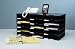 NPSG TD15BK Axcess 3-wide, 15-slot TierDrop Forms and Mail organizer Black